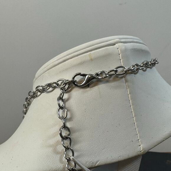 Matching Necklace Earrings Set Turquoise Yellow Stone Statement Silver Closure - Picture 8 of 9